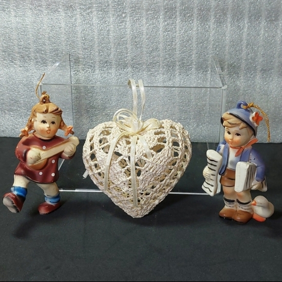 Vintage Kurt S Adler Child Ornaments☆Crochet Heart - Picture 1 of 12